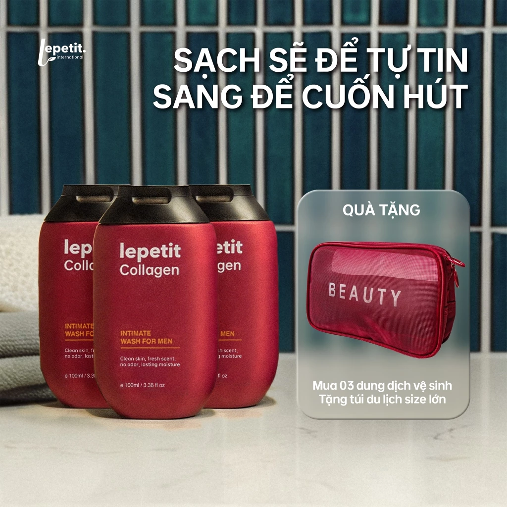 Dung dịch vệ sinh Nam mềm mịn, mát lành (Lepetit Collagen)